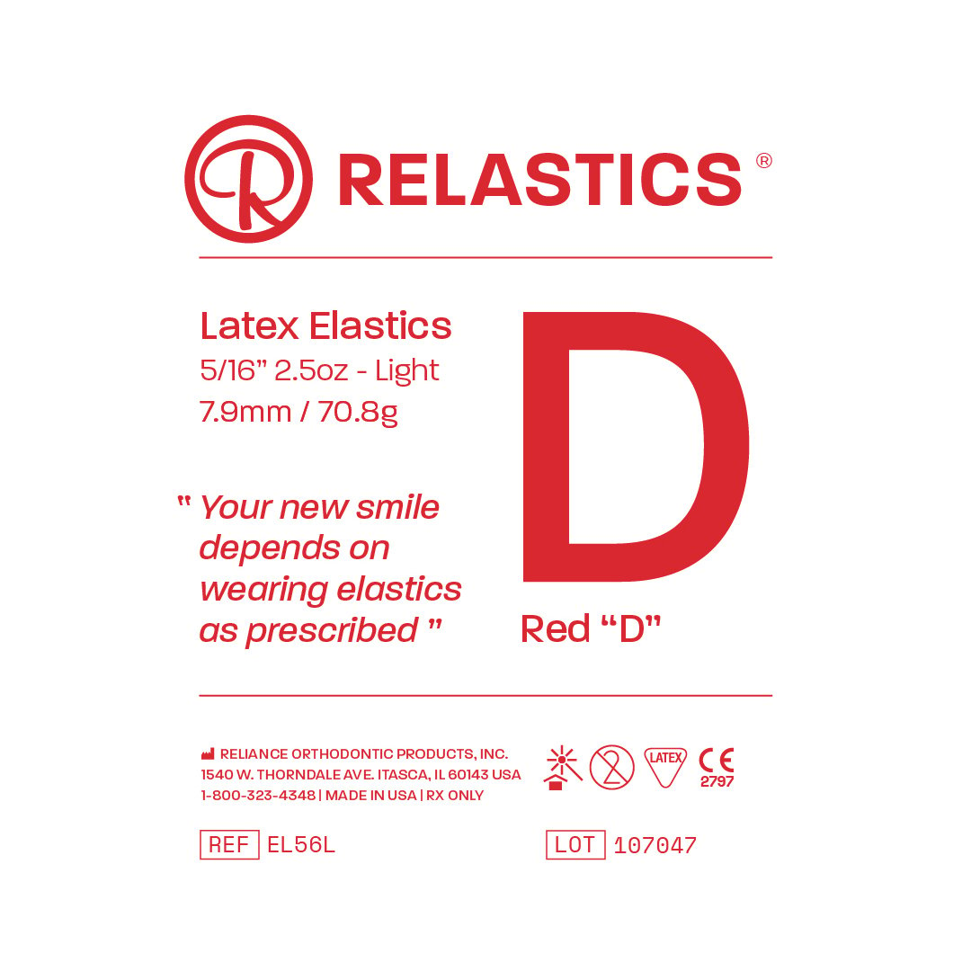 Patient Elastics Latex Relastics 5/16" / 7.9mm  Light 2.5oz  RED D 