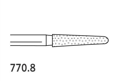 BIP608 : Two Striper Burs Round End Taper FG 770.8 Fine