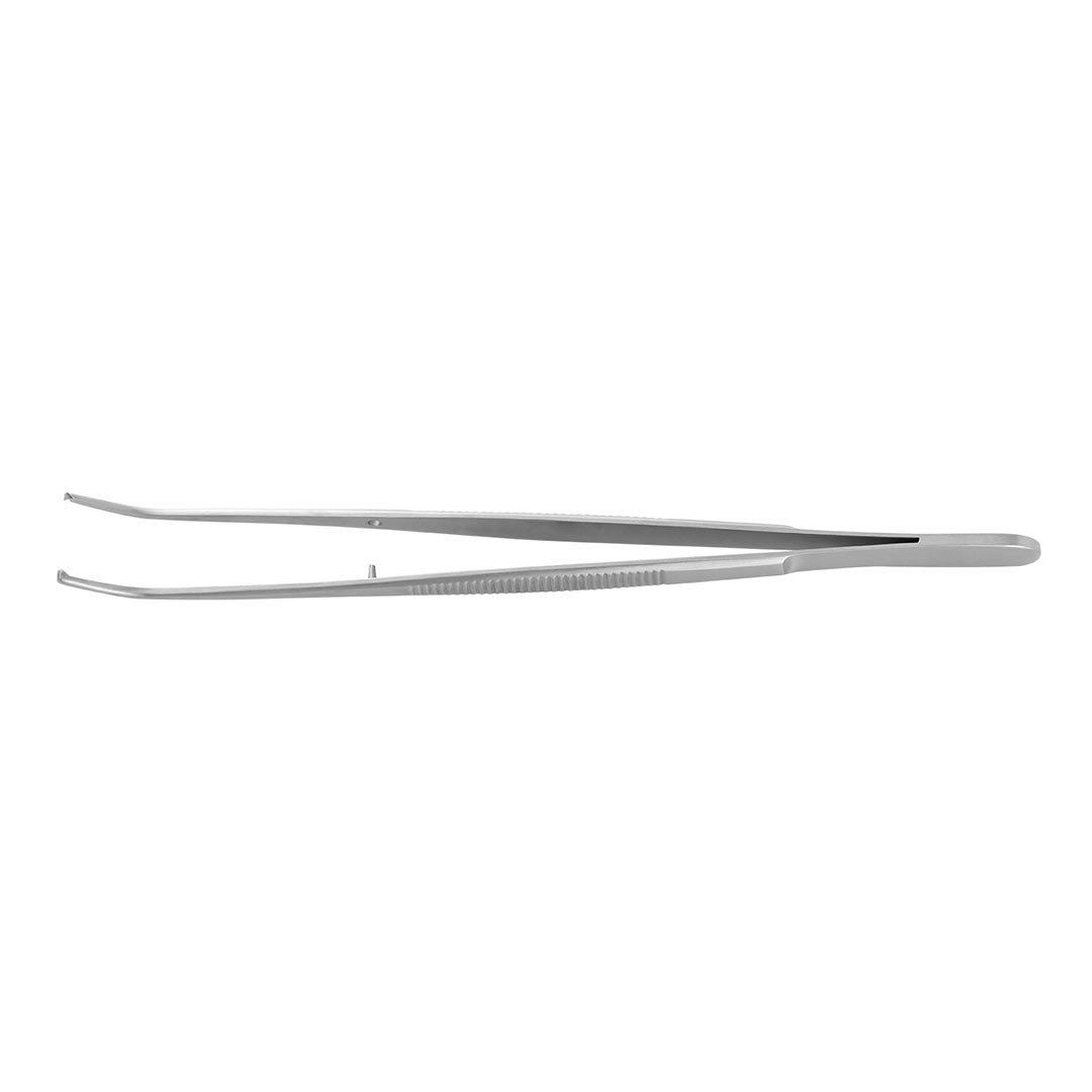 DUA185 : Surgical Tissue Pliers Semken 1x2 teeth Curved 15cm