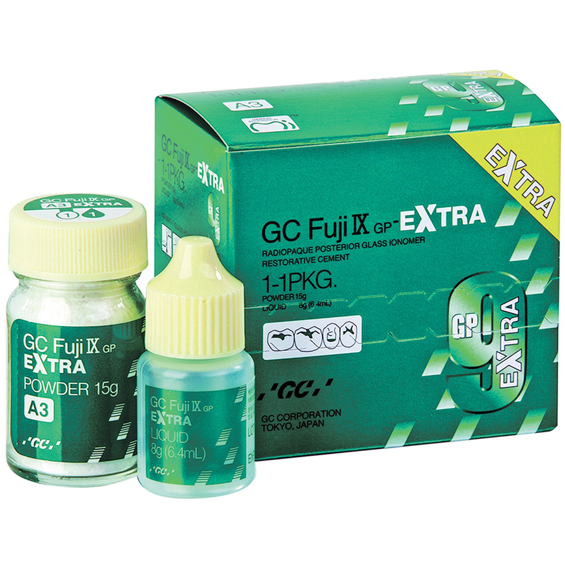 Fuji IX GP Extra Glass Ionomer Powder 1:1 Packs Shade A3 