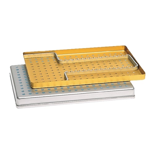 Large Instrument Tray Perforated Silver (28cm x 18cm) 