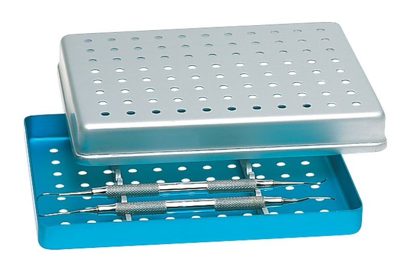 Instrument Tray - Mini Perforated Silver (18cm x 14cm) 